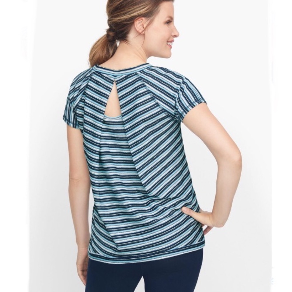 Drawstring Striped Pullover Top - Picture 2 of 11